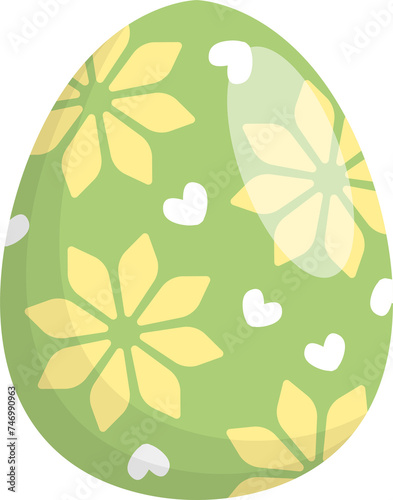 Painted and decorated Easter eggs, colorful, geometric image, vector illustration or icon or element