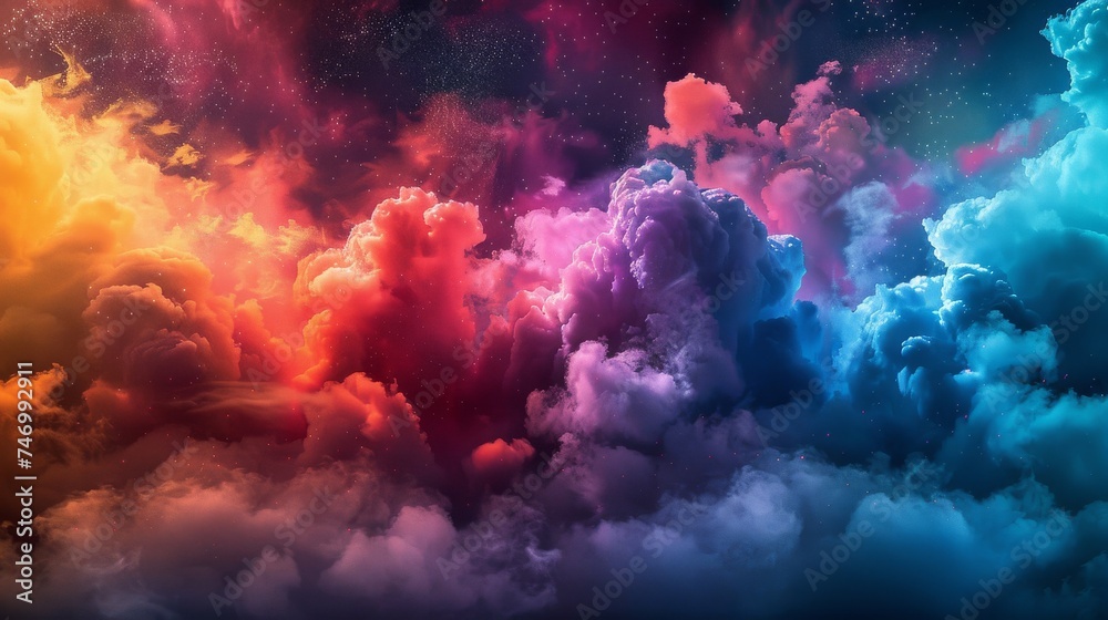 Aura colors blending in a crowded space. Aura colors blending in a crowded space.