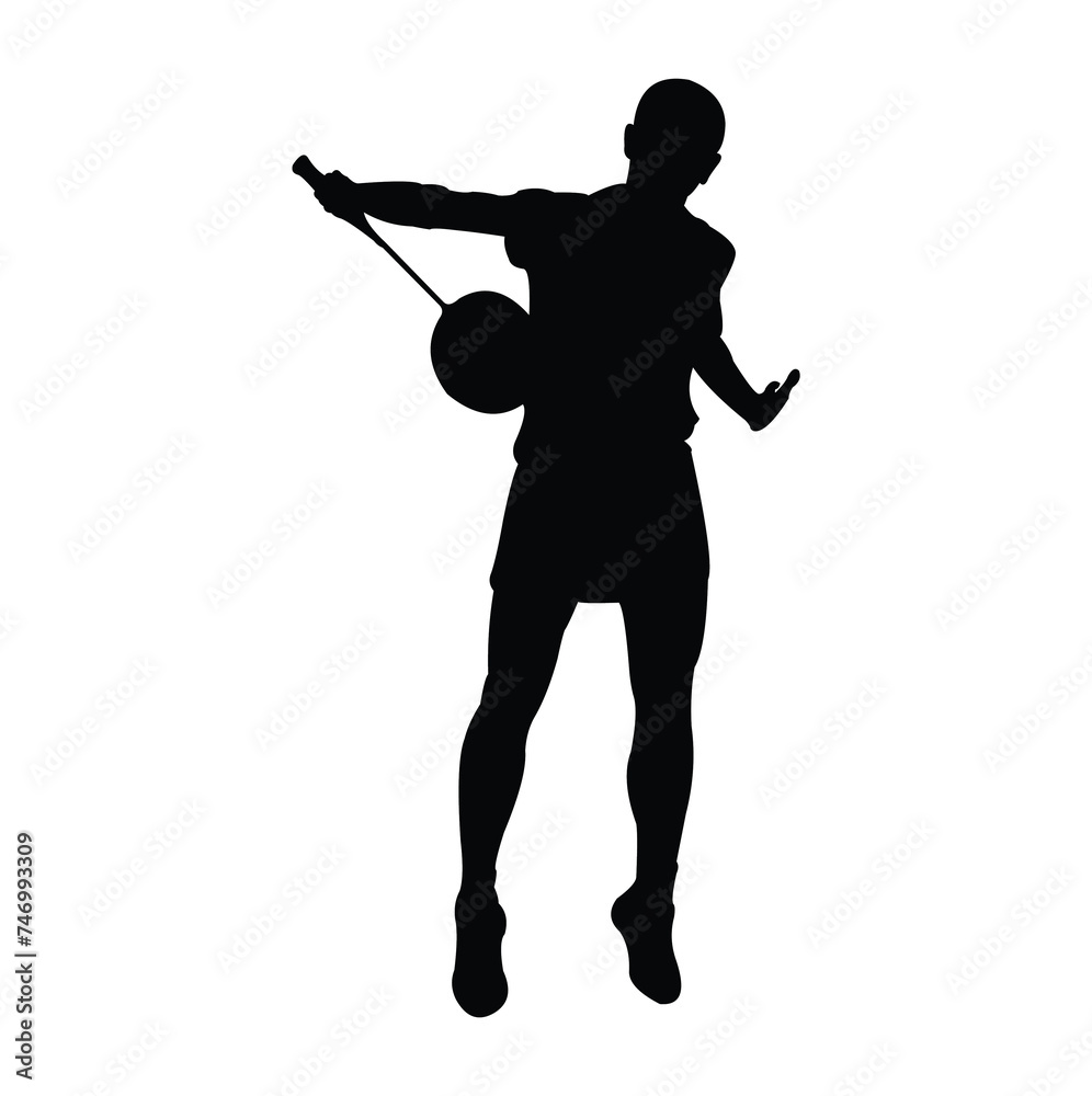 vector design of the silhouette of a badminton player receiving the ball vector design of the silhouette of a badminton player receiving the ball