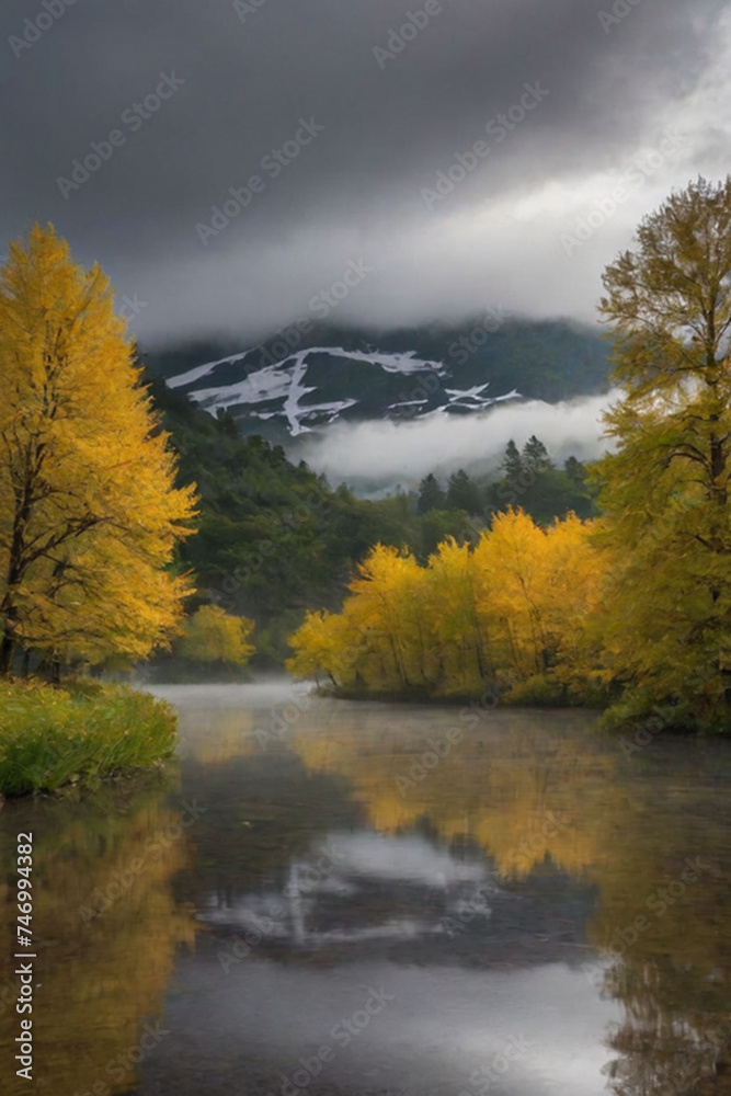 Fototapeta premium Rain droplets that fall in nature