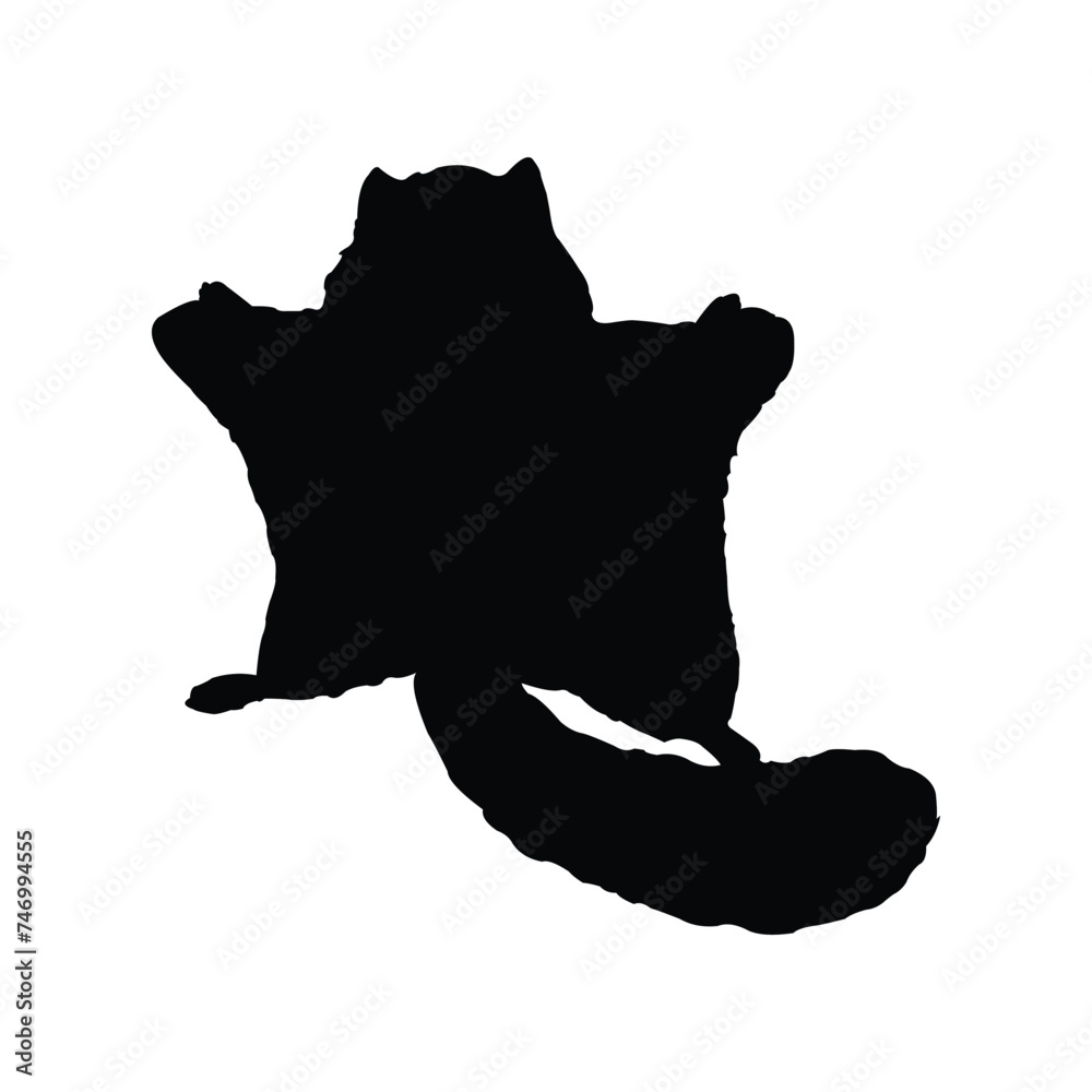 vector silhouette design of a sugar glider animal vector silhouette design of a sugar glider animal