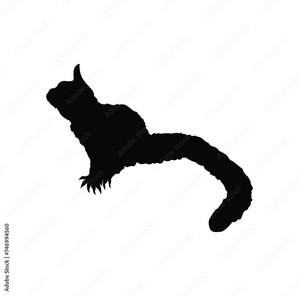vector silhouette design of a sugar glider animal vector silhouette design of a sugar glider animal