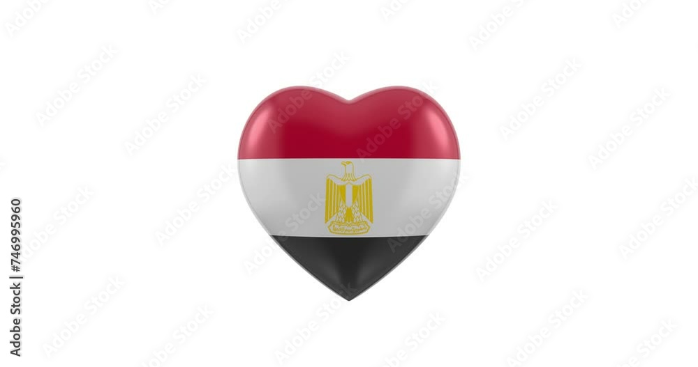 Pulsating Egypt flag heart Pulsating Egypt flag heart