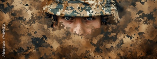 Camouflage Marine Corps Advanced pattern to hide from digital devices Strategy for stealth and evasion, Generative AI