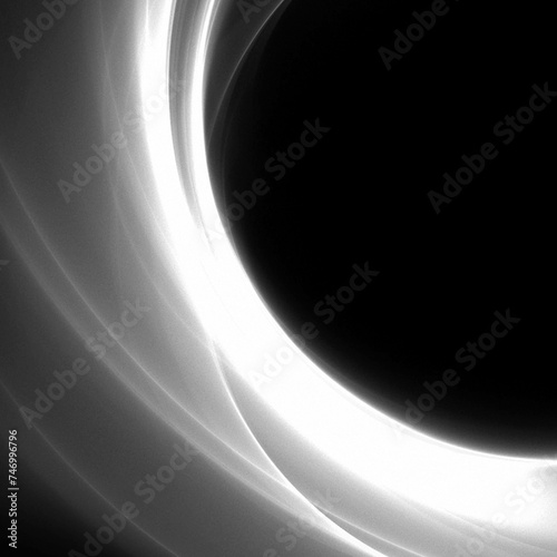 Abstract white black background with waves luxury. 3d illustration, 3d rendering.