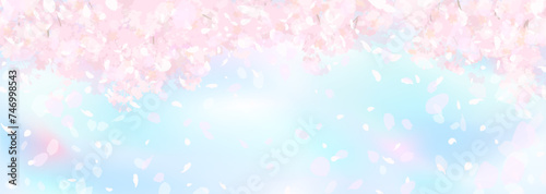 おぼろげな桜と青空 photo