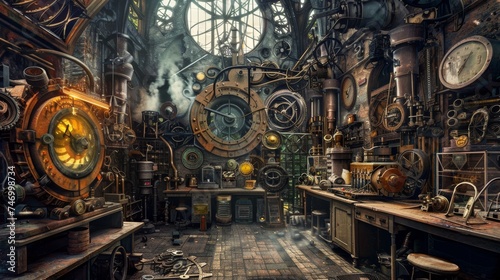 An elaborate steampunk work...