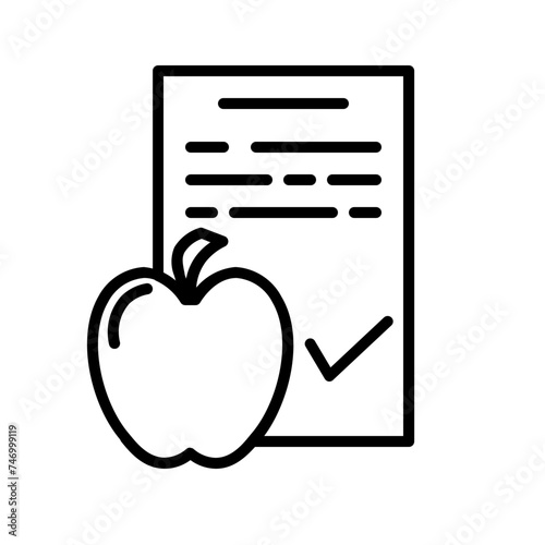 maintain food intake line icon