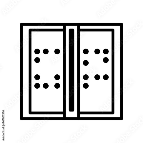 braille book line icon