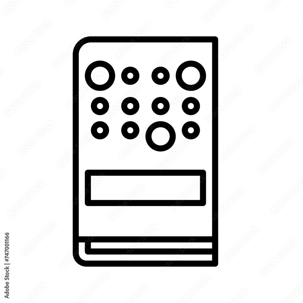 braille book line icon braille book line icon
