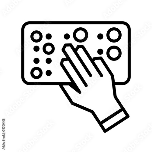 read braille line icon