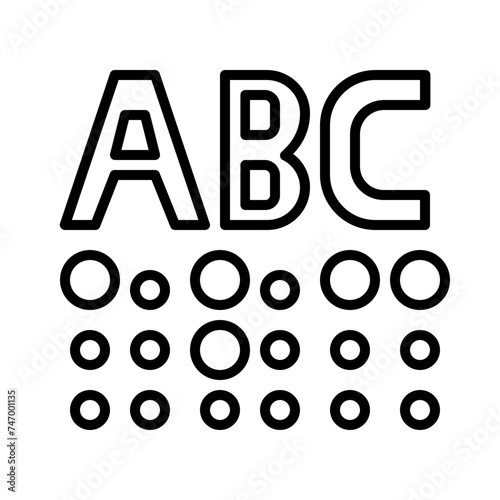 ABC Braille line icon