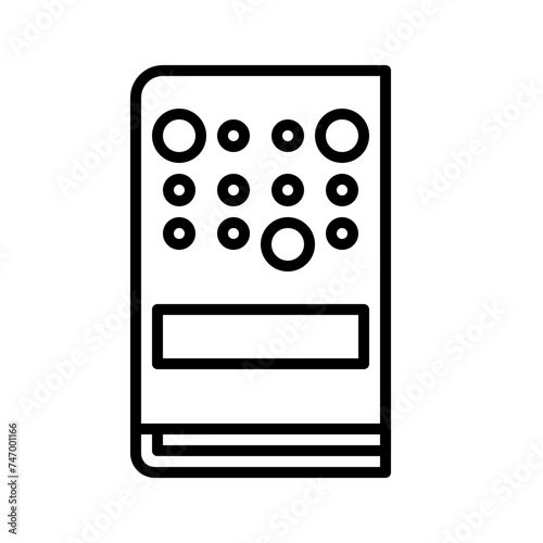  braille book line icon