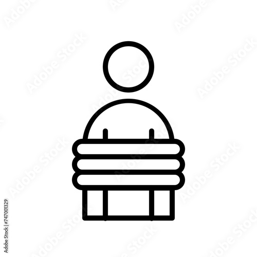  slaves were tortured line icon