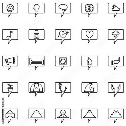 Dialogue Icon in Line Style Perfect for Presentation and any Purpose