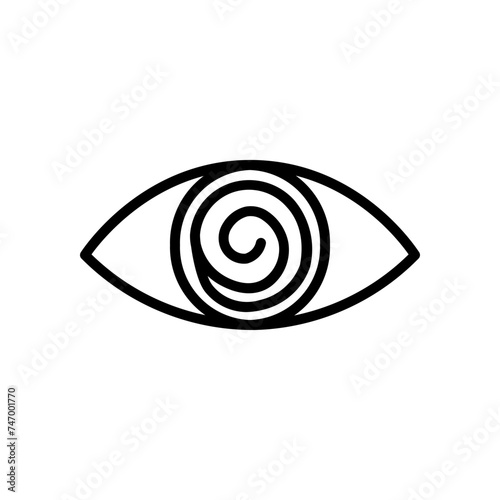 hypnosis symbol line icon