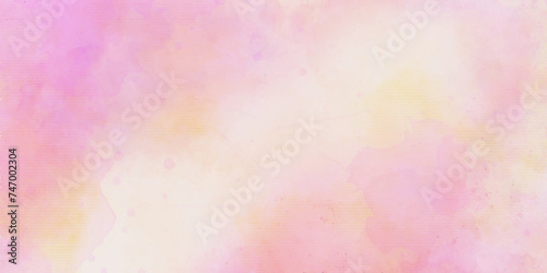 Abstract pink sky cloud multicolor paint vintage wall grunge watercolor texture backdrop background. summer winter day and pattern clouds backdrop pink color bright wallpaper. 