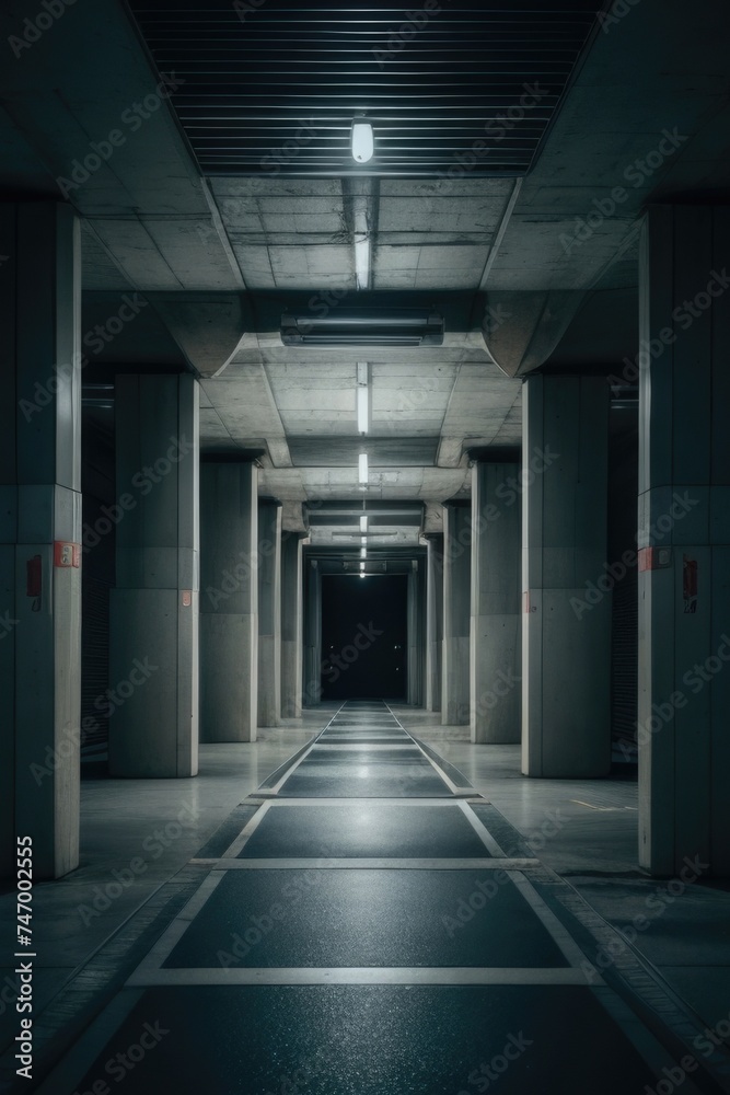 Empty Underground Garage