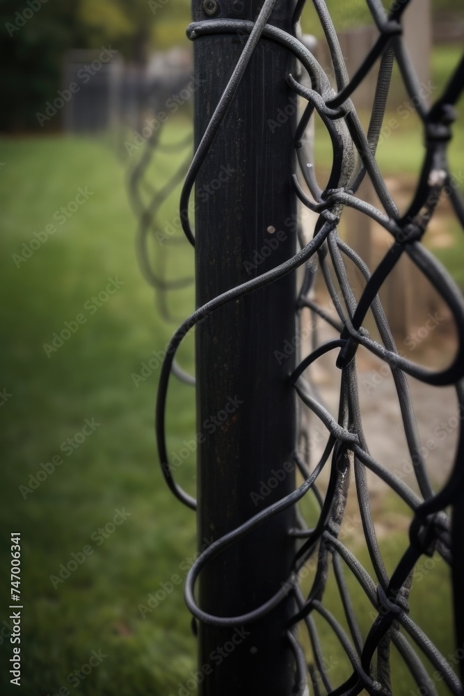 a close-up of a chain link fence a close-up of a chain link fence