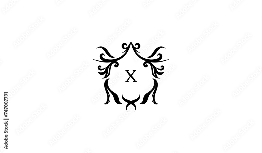 Luxury Bull Head Icon Alphabetical Logo Luxury Bull Head Icon Alphabetical Logo