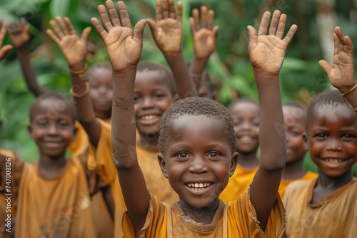 Happy african kids. 