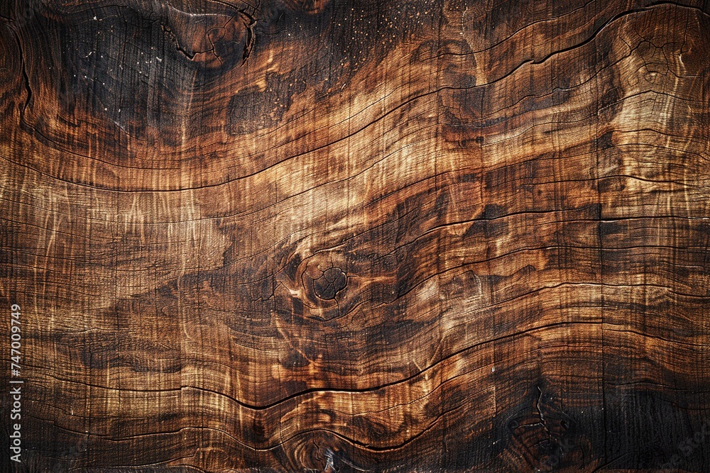 Naklejka premium Old planks brown wooden background.