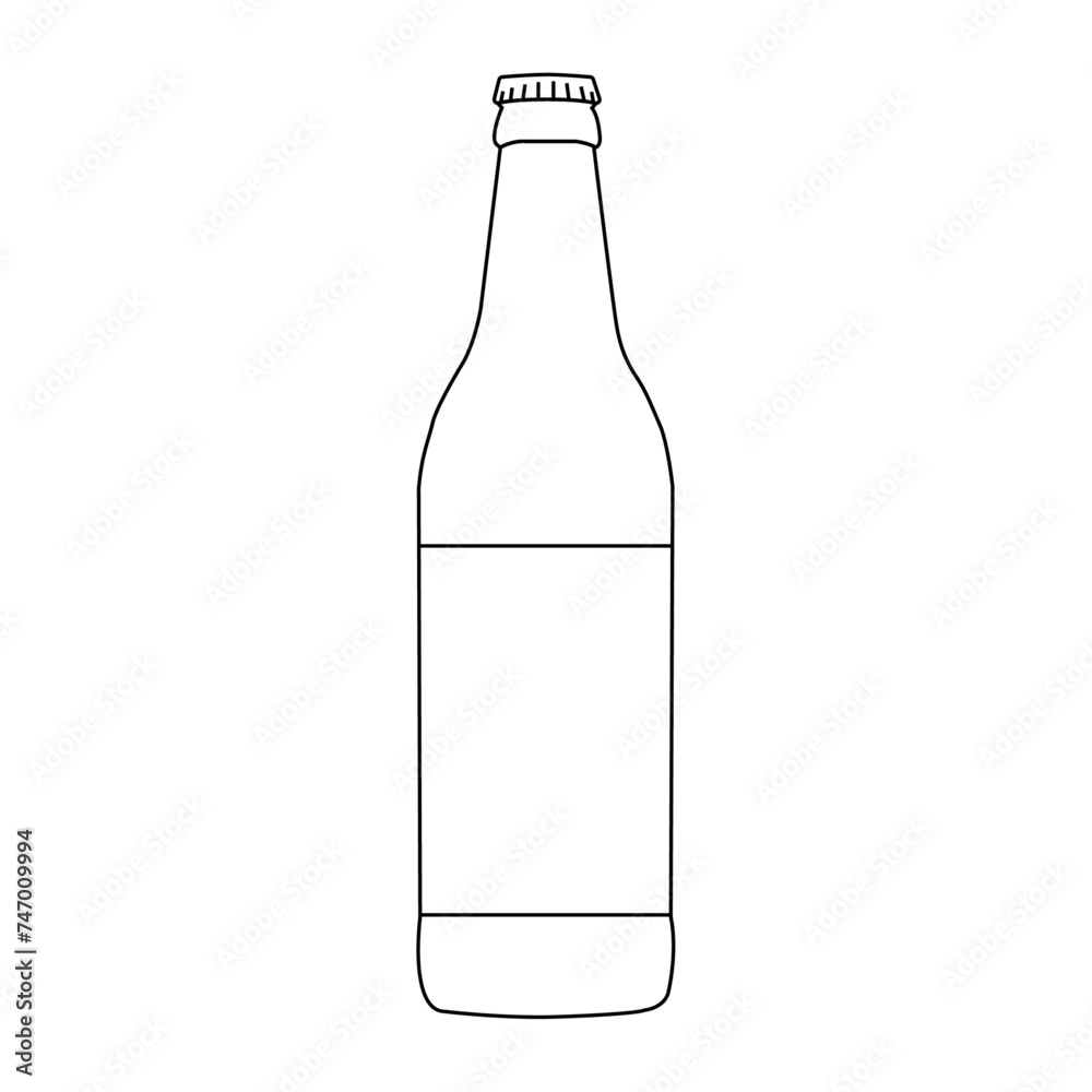 맥주병 아웃라인 맥주병 아웃라인