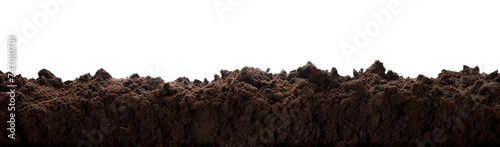 Black soil cut out photo
