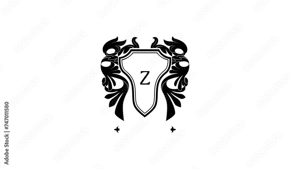 Luxury Key Shaped wings Alphabetical Logo