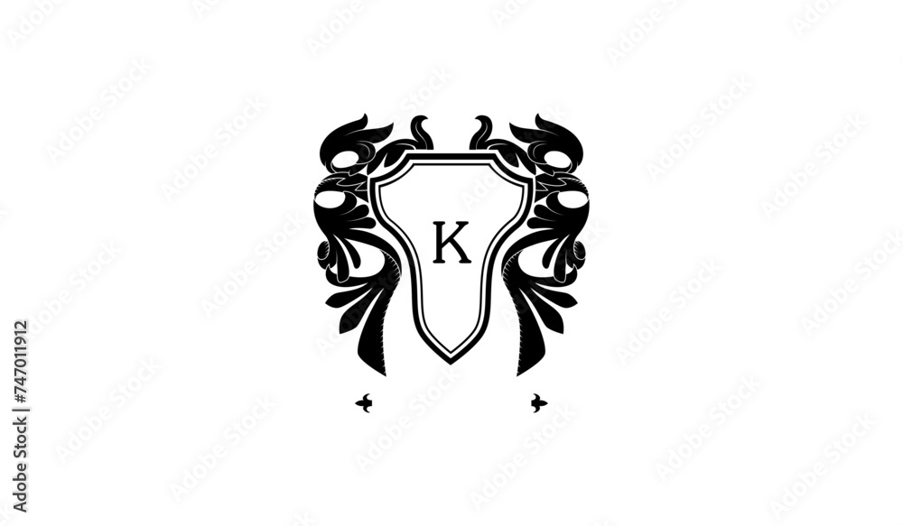 Luxury Key Shaped wings Alphabetical Logo Luxury Key Shaped wings Alphabetical Logo