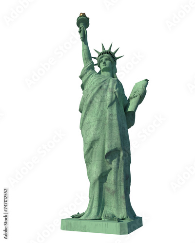 3D Rendering Statue Of Liberty high quality image png