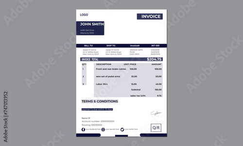 Invoice Template Design is very easy to use and change text,color,size,look and everything,