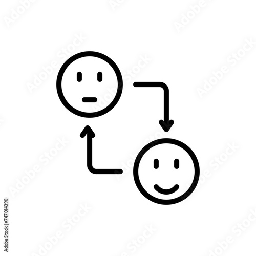  emotional changes line icon