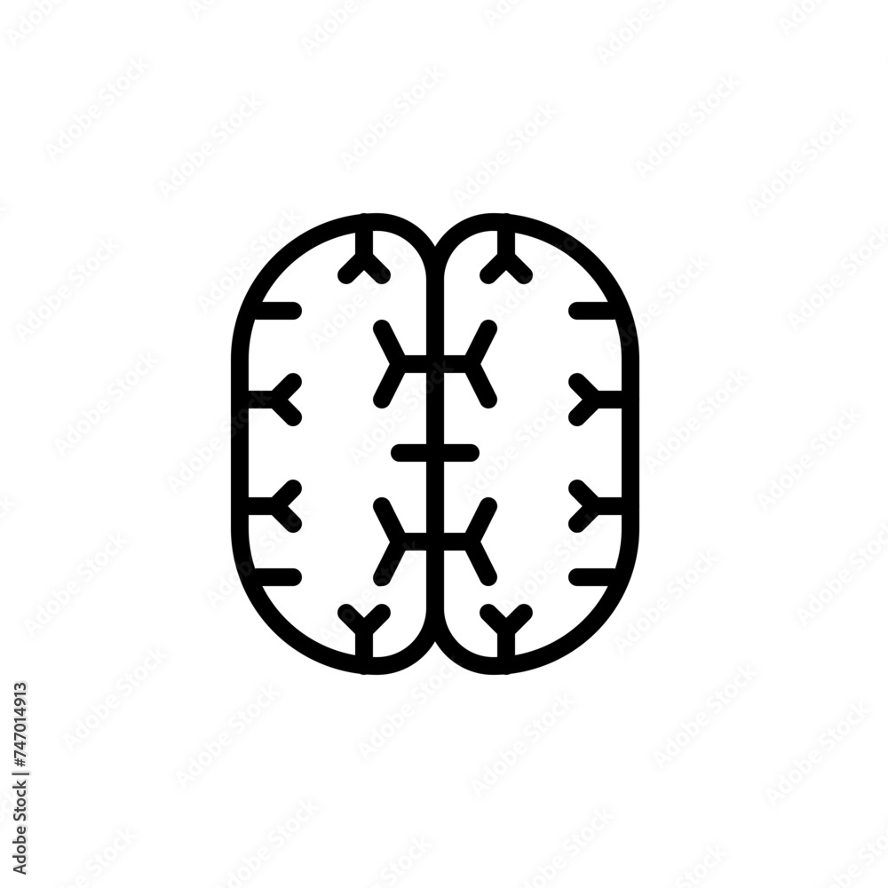 Obraz premium brain line icon