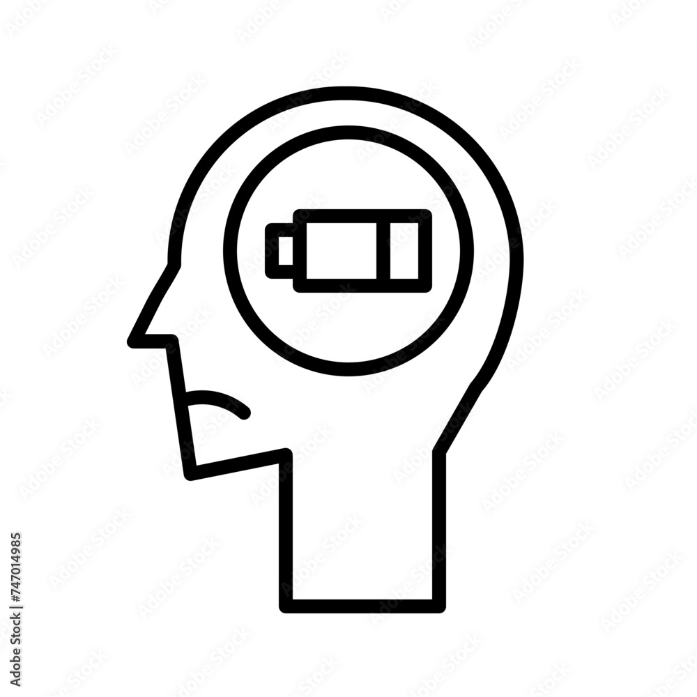 lack of energy line icon lack of energy line icon