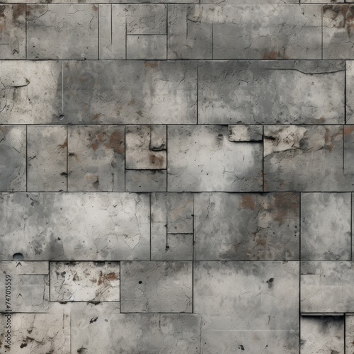 Textured Concrete Block Wall Background