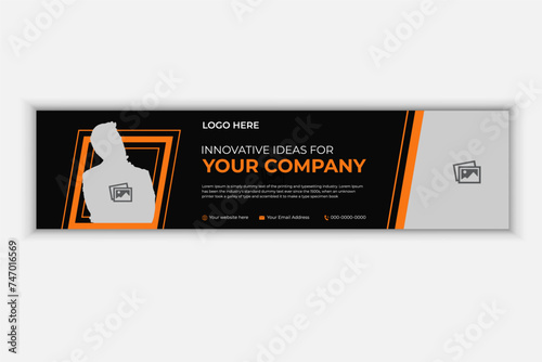 Modern creative corporate corporate company agency linkedin cover design template