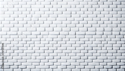 White painted brick wall with a clean, even pattern and textured surface.
