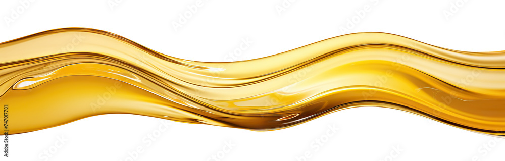 Golden oil splash cut out - obrazy, fototapety, plakaty 