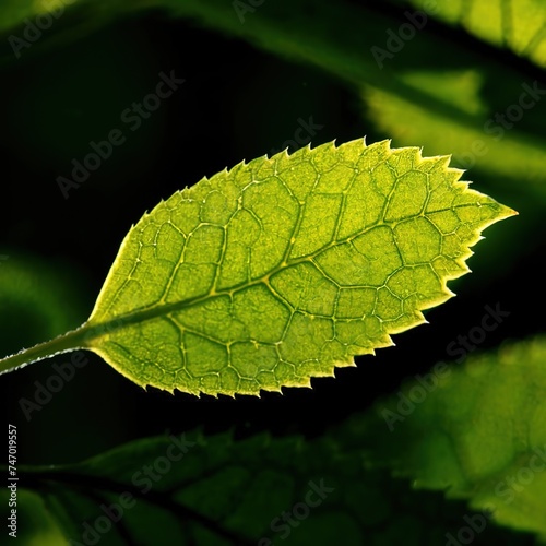 Close up of green leaf plant concept nature texture