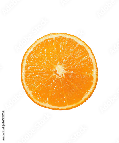 orange slice, clipping path, isolated on white background full depth of field