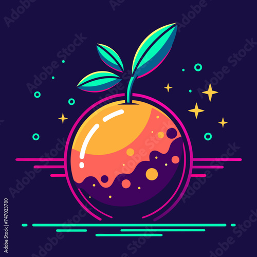 Orange space traveller 