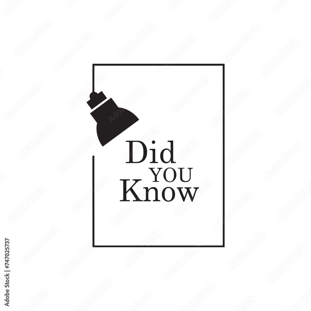 did you know sign on white background did you know sign on white background