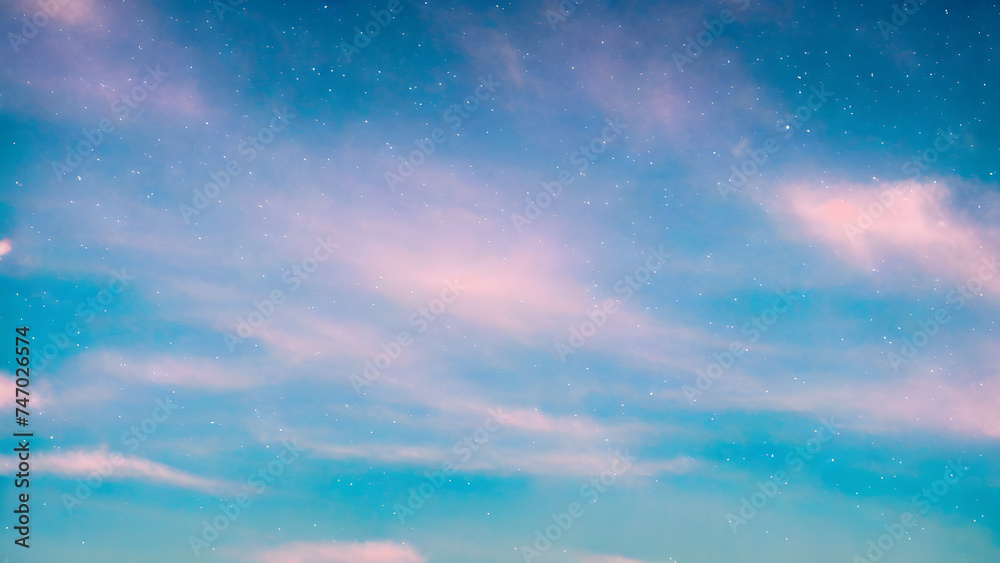 dream-star-wallpaper-featuring-soft-pastel-skies-intermingled-with-fluffy-clouds-embellished-with