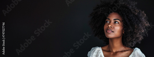 Beautiful woman portrait clooking ahead, background black, woman in white, ashy hair long a woman dressed in white is looking at someone, in the style of darktable processing
 photo