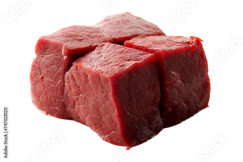 Premium Raw Beef Meat on Transparent Background.