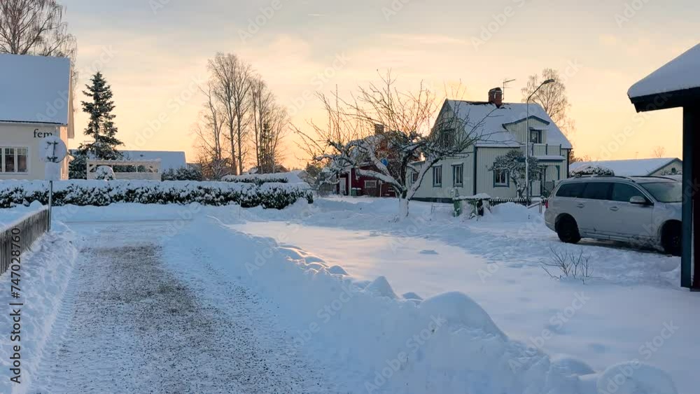 Small town between small houses in sweden Small town between small houses in sweden