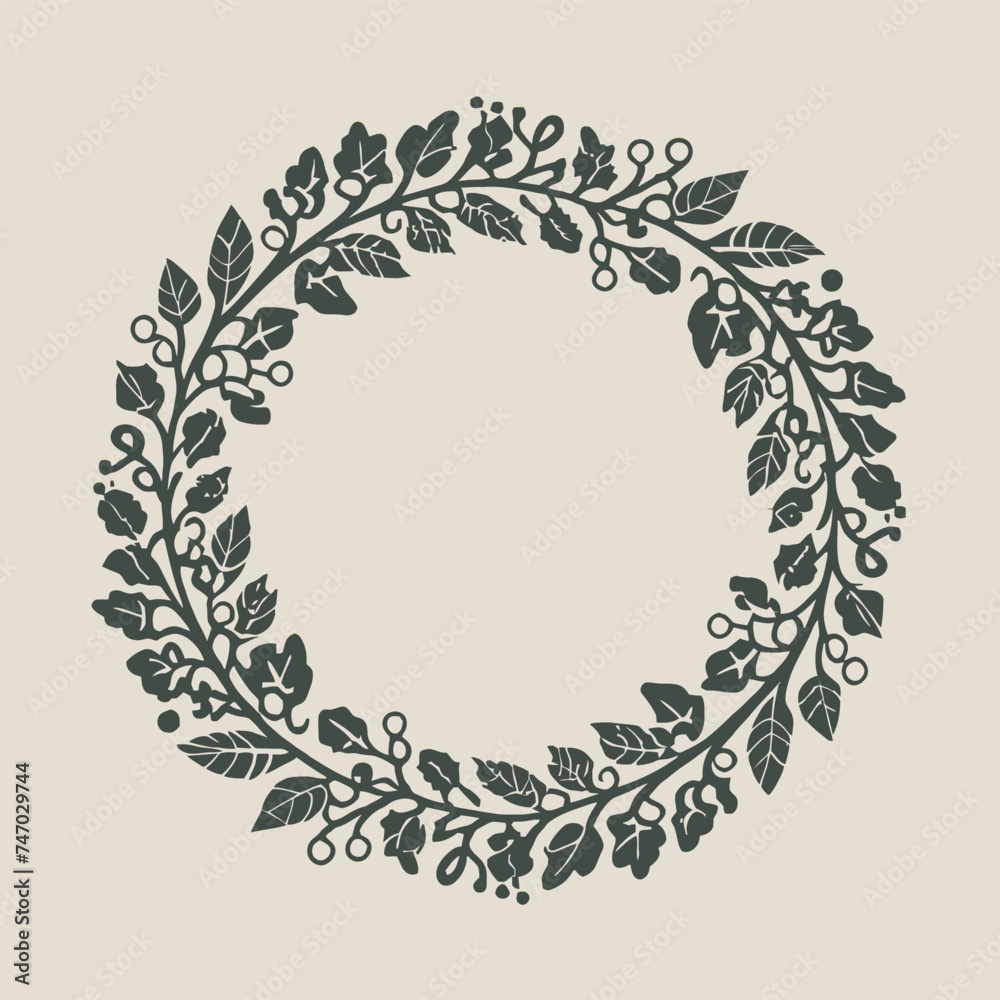 Monochrome wreaths Vector Monochrome wreaths Vector