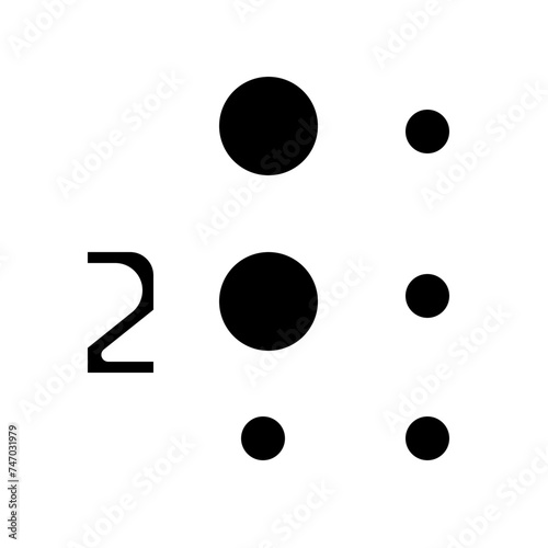 two Braille solid icon
