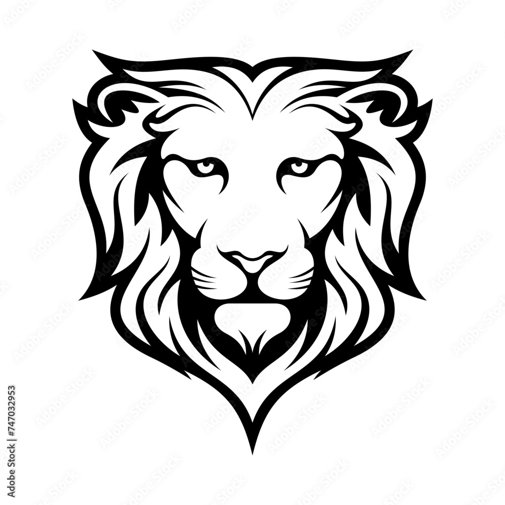 Fototapeta premium Lion Head Vector Logo Design Template